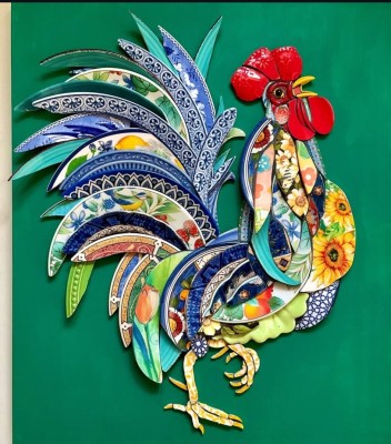 Mosaic rooster